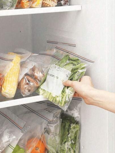 15/20/30pcs Transparent Zipper Bags, Resealable Food Storage Zipper Lock Bags Suitable For Cookies, Candies, Snacks, Dried Fruits And Grains, Spices, Portable Leak-Proof Food Preservation Containers, Vacuum Seal Bags, Kitchen Accessories, Zipper And Pattern Colors Random, Back To School Supplies