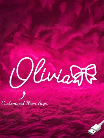 1 Stück anpassbares, verstellbares Neonlicht, LED Neon Dekoschild, geeignet für Weihnachten, Halloween, Schlafzimmer, Party, personalisiertes Geschenk, Küchenausstattung, Abschlussfeier, Raumdekoration, Hintergrunddekoration, Ferienlicht, Heimdekoration, Hochzeitshintergrund, USB-betrieben