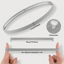 6 peças faixas de cabelo elásticas finas esportivas para mulheres e homens, faixas de suor esportivas para corrida, ioga e treino [absorventes de suor e leves] acessórios de cabelo cachecol de inverno bandanas femininas