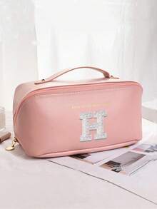 1pc Waterproof PU Leather Makeup Bag, Transparent Toiletry Bag, Large Capacity Travel & Swimming Bag, Dry & Wet Separation Cosmetic Organizer Bag, Portable Waterproof Toiletry Bag, Travel & Swimming Bag, Bathing & Fitness Organizer Bag, Transparent Waterproof Beach Bag, Oval Cylindrical Beach Tote, Transparent Beach Bag, Shoulder Bag, Swimming Bag, Bathing Organizer Bag - Multicolor - View 100