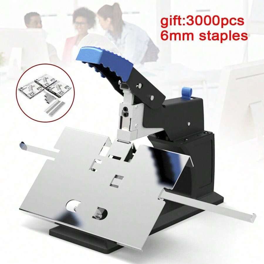 kangten 6.5mm A3 Manual Desktop Riding Stapler Office Saddle Stitch Stitchers Binder Office Manual Desktop Riding Stapler Saddle Stitch Stitchers Binding Machine Heavy Duty Saddle Stitch Stapler - Manual Binding Machine With 3000 Staples For Flat & Saddle Stapling, Max. Thickness 6.5mm A Nice Gift - 1 - View 1