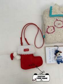 Personalized Customization Is Key. This Crossbody Bag Features A Shoe-Shaped Design, Is Soft And Cute, And Stylish. It Can Be Customized With Your Name And Is Available In Multiple Colors. You Can Also Print Your Name Or Holiday Greetings To Create A Truly Unique Bag.