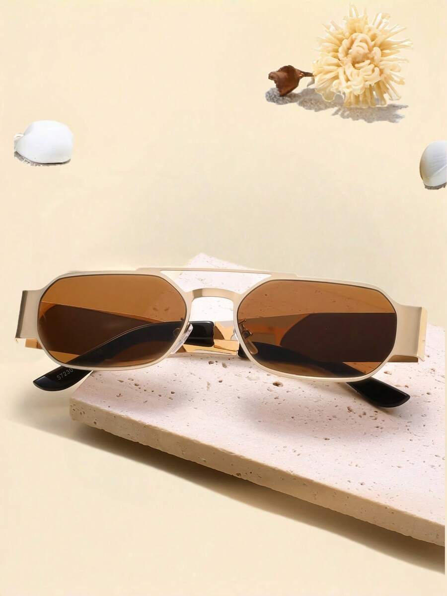 1 副时尚女士方形框架眼镜，街头风格 - 彩色 - 查看 1