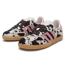 Adidas Originals Giày thể thao SAMBA OG Unisex, nhẹ, thoáng khí, giảm sốc, chống trơn trượt, thoải mái, cổ thấp, thích hợp cho sinh hoạt hàng ngày, du lịch, đi làm và thể thao KK2239 - Nâu sẫm/Tím kỳ diệu Hồng/Trắng - Xem 3