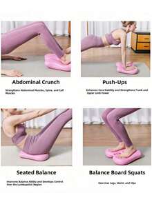 1 Piece Of New Home Treadmills, Yoga Inflatable Treadmills, PVC Foot Balance Pedals, Inflatable Treadmills, Balance Training Pads For Sports And Fitness Yoga (Pink) - 粉色 - 查看 5