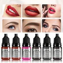6-Color Permanent Makeup Pigment, Suitable For Eyebrows, Eyeliner, Lips And Other Areas, Micro-Needle Tattoo Supplies, Suitable For Eyebrow Tattoo Machines, Professional Beauty Supplies - Multicolor - View 1