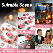 Pink/White Tea Light Candles - Pink Heart-Shaped Tea Candles - Soy Wax Candles, Suitable For Valentine's Day, Dates, Weddings, Anniversaries, Candle Gifts - View 3