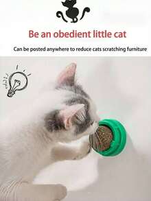 1pc Catnip Ball With RotatingFeature For Grinding Teeth AndCleaning,Catnip Ball WallSticking Crab Cat Toy, SuitableFor Pet Cats To Play And RelieveBoredom Cat Chew Toy WithDigestion Promoting AgentCatnip Ball, Adhesive Cat ToyTeeth Grinding Stick, PetProduct Green Color - Multicolor - View 6