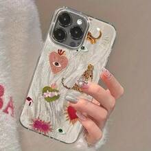 Funda de teléfono creativa y personalizada con plumas plateadas y corazón de estampado de leopardo, a prueba de golpes, mate, resistente a caídas y compatible con  17/17 Pro/17 Pro Max/17 Air/ 16/16 Pro/16 Pro Max/16 Plus/ 15/15 Pro Max/15 Pro/15 Plus/ 14/14 Pro/14 Plus/14 Pro Max/ 13/13 Pro/13 Pro Max/12/12 Pro/12 Pro Max/11/11 Pro/11 Pro Max/XR/X/XS/XS Max.Perfecto como regalo de vacaciones o de cumpleaños para tu novia, novio, amigos e incluso para ti mismo. - Plata 234 - Ver 8