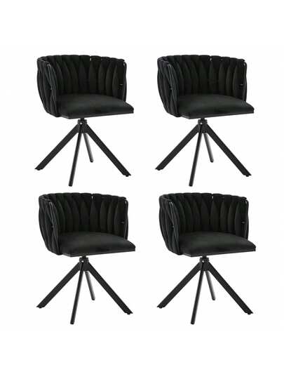 Fluwelen Seats Heavy Metal Frame, 180 Degree Swivel Function, Back, Zachte Luxurious Flexible Between Living Room, Budol Creative Workspace (Set Of 2) view 6