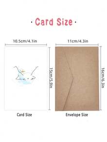 1pc Humorous Rude Snowman Christmas Cards With Envelopes - Playful Snowman Design, Festive Holiday Greetings For Family, Friends & Colleagues - Multicolor - View 5