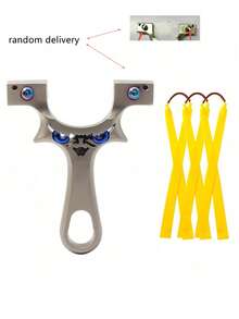 1 Stück Outdoor Jagd Schleuder, kommt mit 3 Ersatz-Gummibändern, robuste hochwertige Outdoor Angelschleuder, geeignet für Jagd und Schießübungen - professionelle Präzisions-Hochleistungsschleuder als Stressabbau-Werkzeug, Outdoor-Schießspaß, Jagd-Schleuder