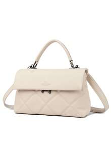 高品质女士单肩包，真皮奢华手提包，2025款设计师单肩斜挎包 - 白色 - 查看 5