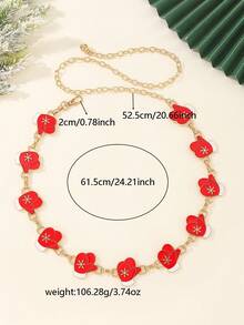 1pc Christmas Gift Thumb Coin Belt, Fashionable Niche Design Waist Chain, Suitable For Women's Christmas Outfit, Party Outfit Matching, Evening Party, Christmas Gift, Women's Autumn/Winter Jewelry, Women's Accessories, Autumn