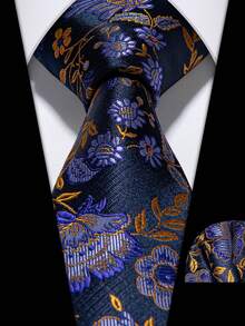 Men Tie Sets Classic Fashion Necktie Set For Business Party - Purple - View 1