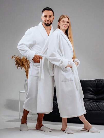 1 ชิ้น เสื้อคลุมอาบน้ำสีพื้นสำหรับทุกเพศ, เสื้อคลุมโรงแรม, สามารถใช้เป็นผ้าเช็ดตัว, เสื้อคลุม, มีฮู้ดหรือปก, มีหลายสีให้เลือก, เหมาะสำหรับบ้าน, โรงแรม, ห้องน้ำ, ปาร์ตี้, สระว่ายน้ำ, ปิกนิก, ทุกฤดู, ของตกแต่งห้องน้ำ, ของขวัญ, เสื้อคลุมอาบน้ำ, อุปกรณ์ห้องน้ำ, ของขวัญวันวาเลนไทน์