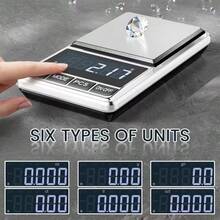 0.01g High Precision Laboratory Grade Jewelry Gold Sensitive Digital Scale, Stainless Steel Anti-Slip Waterproof Smart Electronic Weighing, Mini Portable One-Key Tare/LCD Backlight/Unit Conversion, Suitable For Medication Measurement/Gemstone Identification/Professional Laboratory Weighing Tool - Silver - View 6