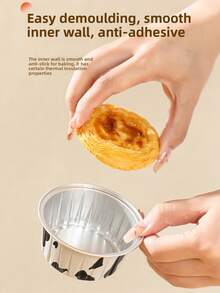 10pcs (Random Color) Air Fryer Aluminum Foil Cups, Oven Baking Pudding Tart Shells, Microwave Disposable Tin Foil Bowls