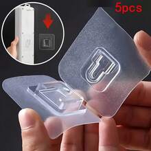 5/10 套装带扣挂钩，强力粘性插座支架，适用于家庭、厨房、浴室、卧室、办公室 - 坚固、无痕、电源插座、相框、遥控器 - 防水多功能挂钩，实用挂钩，粘性挂钩，毛巾架，卧室墙壁装饰，衣架，衣架，返校，架子，组织和存储，钥匙架，钥匙架墙壁，钥匙架，贴纸挂钩，门衣架，房间装饰卧室，厨房配件