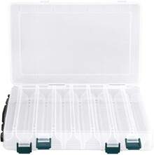 Dioche Cajas para Señuelos, Doble Cara A Prueba de Agua Visible de Plástico Claro Pesca Señuelos de Pesca Cebos Ganchos Accesorios de Pesca Caja de Almacenamiento de Accesorios Contenedor(14 Ranuras) - 1 - Ver 9