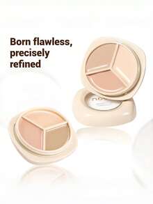 NOVO 三合一防水、防汗、控油遮瑕盘，遮盖黑眼圈、斑点、痘印、泪沟，不结块 - 01#浮纓 - 查看 9