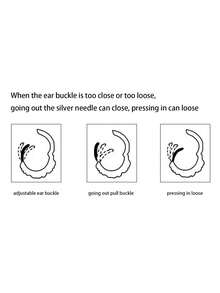 1pc 925 Sterling Silver Diamond Star Shaped Cartilage Earring, Golden Starry Sky Ear Cuff Earring, Suitable For Women's Daily Wear (Sold Individually, Not A Pair) - Star Earrings - View 10