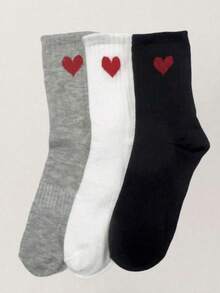 20/15/10/5/3/1 par de calcetines largos reforzados en la cintura que absorben la humedad y el sudor, calcetines blancos con forma de corazón, calcetines negros, calcetines hasta el muslo, calcetines largos, calcetines de mujer, calcetines largos, calcetines suaves de mujer, calcetines largos normales de mujer y calcetines de longitud media diarios