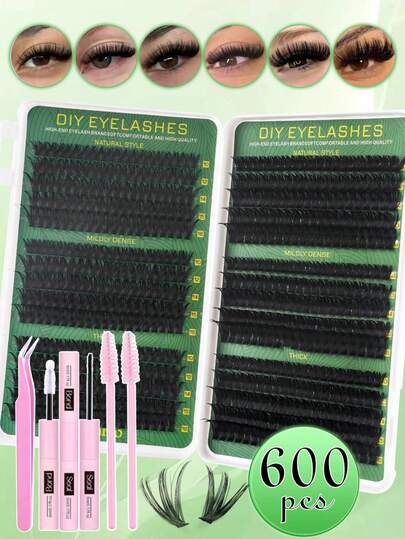 600/576/570/432/448 Eyelash Extension Kits, DIY Eyelash Extension Kits (8-18mm), Single Eyelash Cluster Kit, D-Roll Eyelash Extension Kit With Adhesive And Seal, As Well As Eyelash Applicator Tool, For Daily Use, Gatherings, Travel, Or As Gifts For Family And Friends. Eyelash Kits, Eyelash Clusters, Eyelash Glue, Colle Antique Style Halloween Gift