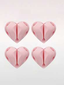 2pcs Heart-Shaped Cable Organizers, Data Line Holder, 3-Hole Fixed Line Clip, Phone Charging Cable Winders, Self-Adhesive Wire Organizers For Desk, Bedside, Wall, Car, And Office - Multicolor - View 9