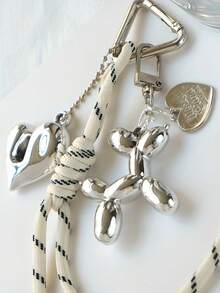 1. 时尚心形法国斗牛犬钥匙扣，精致小狗包包挂饰，情侣配饰，复古风，三角形弹簧扣设计，适用于车钥匙、包包装饰、服装配饰、节日或女士礼物，钥匙扣包包配饰，包包挂饰 - 彩色 - 查看 6