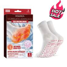 Ionic Massage Socks For Winter Outdoor Sports Cold And Windproof Warm Foot Care Massage Socks Winter Outdoor Warm Foot Skin Friendly Breathable Comfortable Warm Body Highly Caring Massage Socks - 白色 - 查看 11