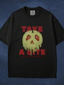 Poison Apple T-Shirt, Halloween Streetwear Aesthetic, Gothic Punk Y2K Tee, Cool Vintage R T-Shirt Gift,  Uni T-Shirt - 款式7 - 查看 1