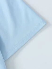 1件女童甜美可爱珍珠奶茶印花短袖T恤，舒适透气，夏季日常休闲装