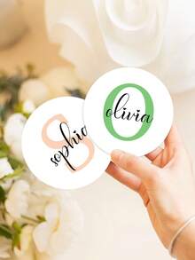 Personalised Name Drinks Wooden Coasters With Heart, Drinks Coaster Any Name, Coaster For Girls, Name And Initial,Custom Design Square And Round 2 Styles, Christmas Gift For Daddy From Son Or Daughter,2025 Christmas Table Decorations , Custom Family Keepsake Square Wooden Coaster - Multicolor - View 5