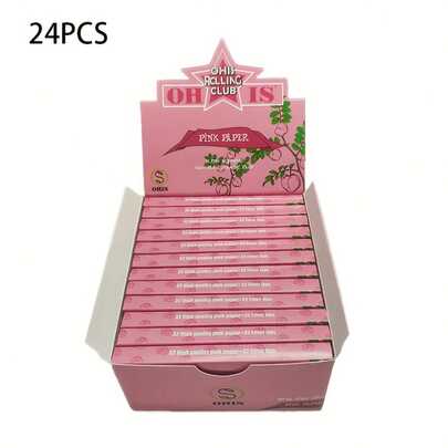 24 Boxes Manual Rolling Cigarette Paper Booklets, Each Contains 768 Cigarette Papers + 768 Filters, Suitable For Mother's Day, Valentine's Day, Father's Day, Christmas, Holiday Parties, Smoker's Gift