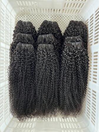 4C Afro Kinky Coily Human Hair Bundles Curly Natural Black Color Unprocessed Virgin Weave Double Weft 100% Human Hair Extensions Human Hair Extensions For Girls, Perfect For Diy Hairstyles, Suitable For All Ethnicities, Ideal Gift For Christmas, New Year, And Halloween, Other Holidays, Cos, Hair Accessories Halloween Cosplay Dress Up Fashion Party Christmas Carnival Music Festival New Year Gift For Women