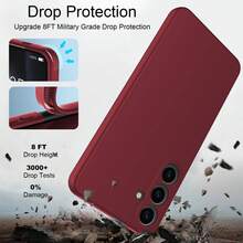 Liquid Silicone Phone Case Compatible With Samsung Galaxy S25 Ultra And 13/16 Pro Max/11, Compatible With IPhone Models A06/A16/A26/A36/A56/A15/A35/A55 And More - Burgundy - View 7
