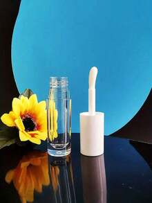 1 pieza Tubo de lápiz labial de 6ml con cepillo, envase vacío de brillo de labios y tinte de labios, botella de muestra de cosméticos, accesorio de viaje - Multicolor - Ver 6