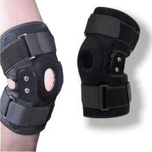 1 pieza Soporte de rodilla para fitness y deporte al aire libre, banda elástica de apoyo de rótula, cinta deportiva, rodillera para entrenamiento, accesorios para la rodilla para el gimnasio - Negro - Ver 2