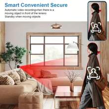 1 ou 2 mini câmeras inteligentes, câmera de residencial, compatível apenas com Wi-Fi de 2,4 GHz (não compatível com 5 GHz), bateria recarregável, visualização remota em tempo real via aplicativo, ideal para monitoramento residencial, mini câmera sem fio, câmera de vigilância, câmera para animais de estimação, câmera compacta. - Preto - Ver 9
