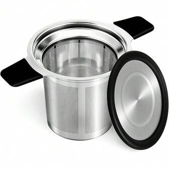 Stainless Steel  Infuser Steeper Strainer For Loose Leaf , Fine Mesh  Diffusers Ball Bag Filter Holder With Heat Proof Handles For Teapots, Mugs, Cups