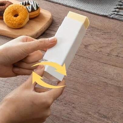 1pc Non-Slip Butter Spreader With Storage Box - No Battery Needed, Easy To Clean Silicone Design, Suitable For Bread, Pastry, Baking, Spreading - Countertop Storage Organizer ( ), Practical Kitchen Tool, Soft Plastic Material, Baking Essential, Multi-Function Kitchenware, Food Material