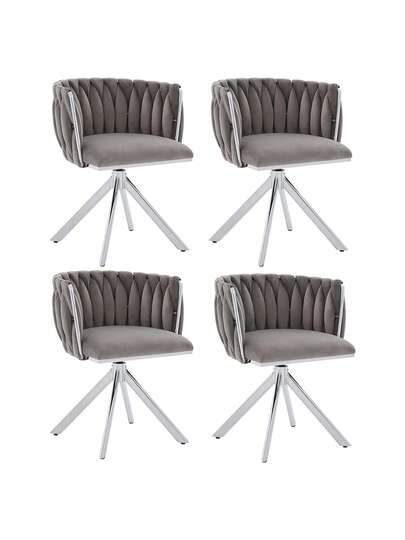 Fluwelen Seats Heavy Metal Frame, 180 Degree Swivel Function, Back, Zachte Luxurious Flexible Between Living Room, Budol Creative Workspace (Set Of 2) view 6