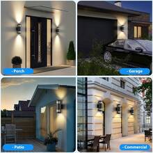 Iluminación exterior, IP63 Impermeable Arriba Abajo Porche Luces al aire libre, Aceite de Bronce Frote Iluminación Exterior de Aluminio, Luces al aire libre para la Casa - 1 - Ver 7
