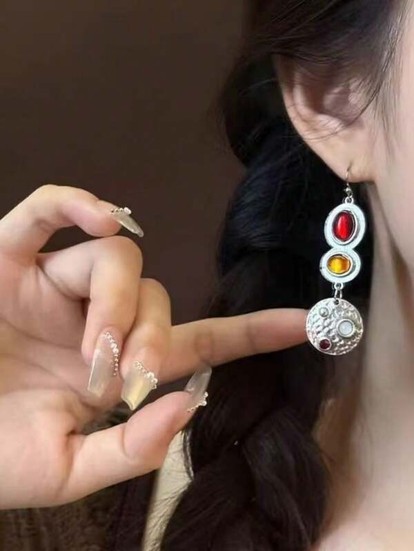 Elegant Geometric Asymmetric Women Dangle Earrings, Suitable For Daily Wear, Dates, Parties, Weddings, Gifts, Beach, Gatherings