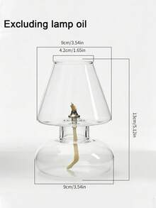 1 pieza Lámpara de aceite de vidrio hecha a mano con pantalla - Portavelas europeo minimalista a prueba de viento, decoración romántica para Navidad, Halloween, Pascua, Día de San Valentín, acabado pulido para mesa, sin necesidad de electricidad, decoración de portavelas, accesorio festivo para el hogar, exhibición elegante de velas, artesanía sofisticada - Blanco - Ver 4