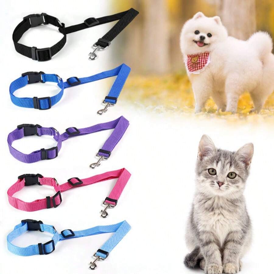 狗牵引绳宠物用品猫狗车载安全带圆环安全绳后座狗牵引绳 - 彩色 - 查看 1