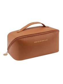 1pc Waterproof PU Leather Makeup Bag, Transparent Toiletry Bag, Large Capacity Travel & Swimming Bag, Dry & Wet Separation Cosmetic Organizer Bag, Portable Waterproof Toiletry Bag, Travel & Swimming Bag, Bathing & Fitness Organizer Bag, Transparent Waterproof Beach Bag, Oval Cylindrical Beach Tote, Transparent Beach Bag, Shoulder Bag, Swimming Bag, Bathing Organizer Bag - Multicolor - View 53