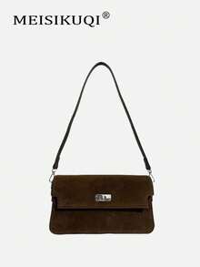 2025 New Vintage Elegant Mara Leather Matte Shoulder Bag, Niche Design Small Square Underarm Bag