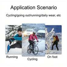 Unisex Thick Warm Winter Gloves, Outdoor Sports Touch Screen Gloves For Cycling, Hiking, Skiing, Windproof And Cold-Proof - Multicolor - View 9